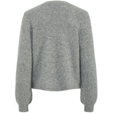 PIECES PIECES dame cardigan PCANNA Restudsalg Medium Grey Melange Silver Glitter Bow