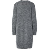 PIECES Pieces Damen Strickkleid PCIVY Restudsalg Medium Grey Melange Detail:WHITE CONTRAST