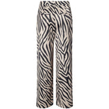 PIECES Pieces dame bukser PCZEBRANE Restudsalg Nomad Black Zebra