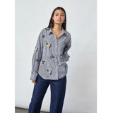 Sisters Point SISTERS POINT Damen Bluse ENOLA Shirt Navy Emb