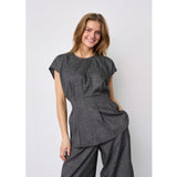 Sisters Point SISTERS POINT Damen Top VIKSA Top Grey Check