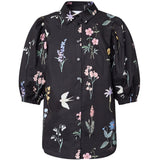 Sisters Point SISTERS POINT Damen bluse ELLA Shirt Black Wild Flower