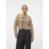 Vero Moda VERO MODA Damen Cardigan VMADELINA Restudsalg Silver Mink W. MELANGE