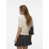 Vero Moda VERO MODA Damen Cardigan VMDoffy Cardigan Birch W. MOON ROCK HEARTS