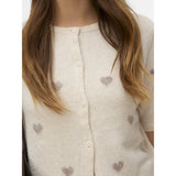 Vero Moda VERO MODA Damen Cardigan VMDoffy Cardigan Birch W. MOON ROCK HEARTS