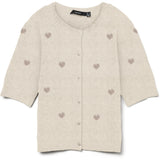 Vero Moda VERO MODA Damen Cardigan VMDoffy Cardigan Birch W. MOON ROCK HEARTS