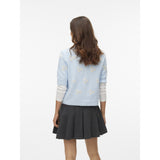 Vero Moda VERO MODA Damen Cardigan VMDoffy Cardigan Cashmere Blue W. WHITE CHERRIES