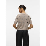 Vero Moda VERO MODA Damen Cardigan VMDoffy Cardigan Moon Rock W BLACK HEARTS