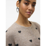 Vero Moda VERO MODA Damen Cardigan VMDoffy Cardigan Moon Rock W BLACK HEARTS