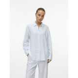 Vero Moda VERO MODA Damen Hemd VMLINN Shirt Snow White Olga Airy Blue