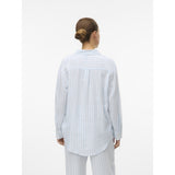 Vero Moda VERO MODA Damen Hemd VMLINN Shirt Snow White Olga Airy Blue