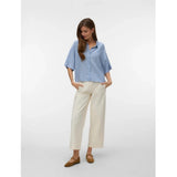 Vero Moda VERO MODA Damen Hemd VMLINN Shirt Cornflower Blue LIVA Navy Blazer