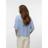 Vero Moda VERO MODA Damen Hemd VMLINN Shirt Cornflower Blue LIVA Navy Blazer