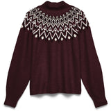 Vero Moda VERO MODA Damen Pullover VMKARLA Pullover Windsor Wine MELANGE W. BLACK + BIRCH