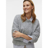 Vero Moda VERO MODA Damen Pullover VMNOVAH Pullover Medium grey melange