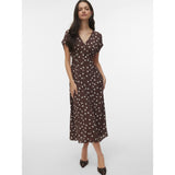 Vero Moda VERO MODA Damen kleid VMELISA Dress Chocolate Martini Snow white dot