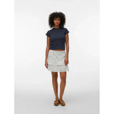 Vero Moda VERO MODA Damenrock VMTRINE Skirt Snow White Marguerite Blue Jasper
