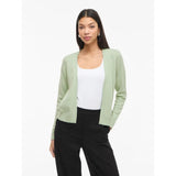 VILA VILA DAMEN STRICKJACKE VIRIL SHORT L/S KNIT CARDIGAN-NOOS Cardigan Smoke Green LIGHT MELANGE