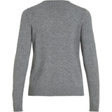 VILA VILA Damen Strick VIRIL Restudsalg Medium grey melange