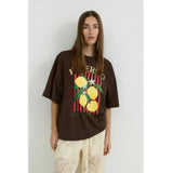 VILA VILA Damen T-Shirt VILEMON T-shirt Coffee Bean lemon