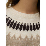 Vero Moda Vero Moda Damenstrick VMSIMONE Knit Chocolate Torte Detail:W. SILVER MINK + BIRCH