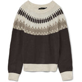 Vero Moda Vero Moda Damenstrick VMSIMONE Knit Chocolate Torte Detail:W. SILVER MINK + BIRCH
