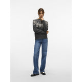 Vero Moda Vero Moda Damenstrick VMSIMONE Knit Dark Grey Melange Detail:W. BIRCH + ROSE