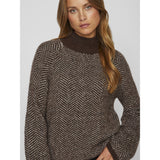 VILA Vila Damen Strick VILORY Knit Coffee Bean