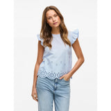 VILA Vila Damen Top VIHORTENSA Top Kentucky blue