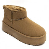 SHOES Agathe Damen Teddy Winterstiefel 8906 Restudsalg Camel