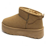 SHOES Agathe Damen Teddy Winterstiefel 8906 Restudsalg Camel