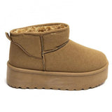 SHOES Agathe Damen Teddy Winterstiefel 8906 Restudsalg Camel