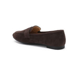 SHOES Anastasia Damen Slipper H8-565 Ballerinas Brown