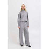 b.young B.YOUNG DAMENHOSE BYPUSTI Pant Mid Grey Melange