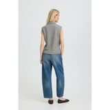 b.young B.YOUNG Damen Slipover BYOMEA Vest Mid Grey Melange