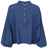 Black Colour BLACK COLOUR Damen Hemd Bluse BCCAREY Shirt Denim