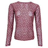 Black Colour BLACK COLOUR Damen Mesh BCANNIE Blouse Plum Dot