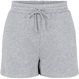PIECES Damen-Sweatshorts „PCCHILLI SUMMER“ Shorts Light Grey Melange