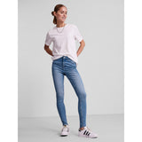 PIECES Damen Jeans PCHIGHFIVE Restudsalg Light Blue Denim