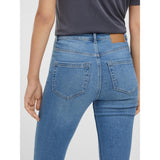 PIECES Damen Jeans PCHIGHFIVE Restudsalg Light Blue Denim