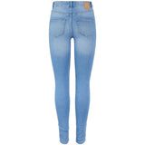 PIECES Damen Jeans PCHIGHFIVE Restudsalg Light Blue Denim
