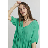 ICHI Ichi Damen Kleid IHMARRAKECH Restudsalg Holly Green