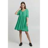 ICHI Ichi Damen Kleid IHMARRAKECH Restudsalg Holly Green