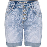 Jewelly Jewelly Damen Shorts S22172 Restudsalg Denim Blue