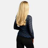 Liberté LIBERTÈ Damen Mesh LS Blouse NAVY HEART