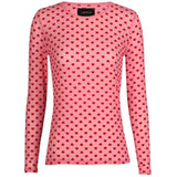 Liberté LIBERTÉ Damen bluse MESH Blouse PINK RED FLOCK HEART