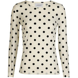 Liberté LIBERTÉ Damen bluse MESH Blouse WHITE BLACK BIG DOT