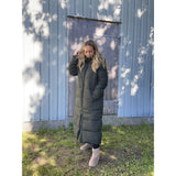 LULULIA LULULIA Damen Helene Lange Daunenjacke Restudsalg Rosin