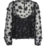 Liberté Liberté Damen Bluse LAMILLA Restudsalg Black glitter flower