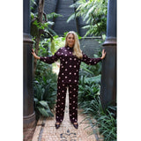 Liberté Liberte Damen Hose Dotti Pant PLUM ROSE BIG DOT